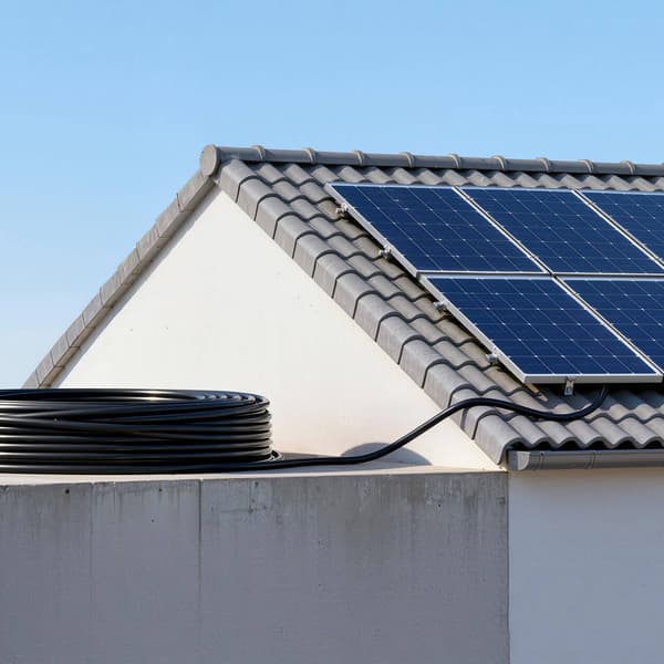 Forlængerkabel til solpanel, 10 AWG, 15,24 m rød sort