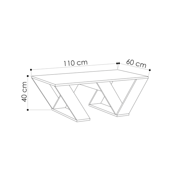 Soffbord Pipra - Carrara marmor