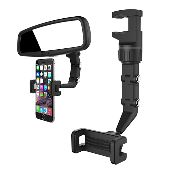 Mobiltelefonholder til bakspejlet/bilen - Sort
