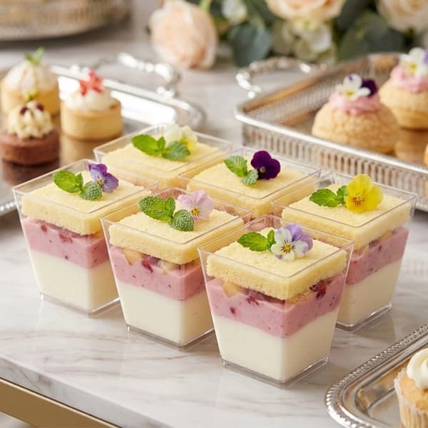 Dessertkoppset, 180 ml, Återanvändbara, 6 delar