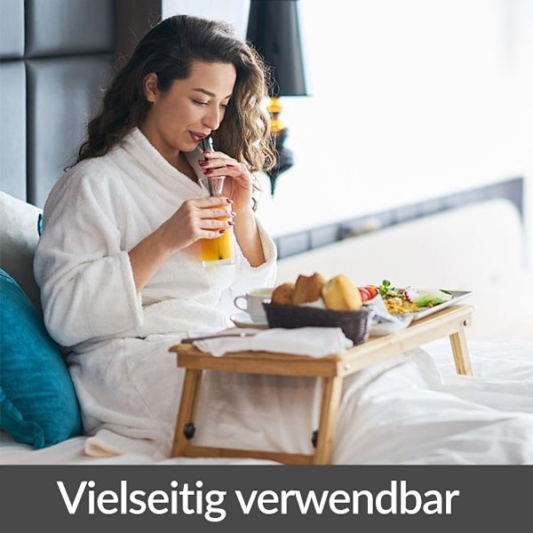 Bambu laptopbord med ventilationshål och låda