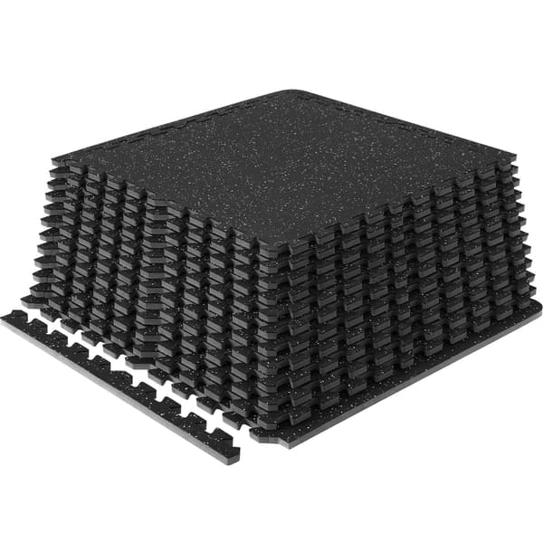 Sammankopplande gymmattor, 12-pack, 12,7 mm tjocka