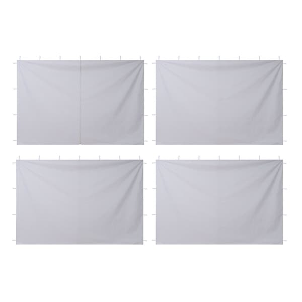 Katoksen sivuseinät, 4 kpl, 3 x 3 m, vedenpitävä, valkoinen