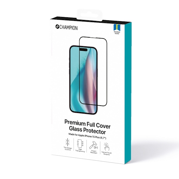 Skærmbeskytter iPhone 15 Plus Sort