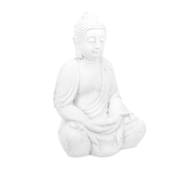 Hvid Buddha figur 70 cm