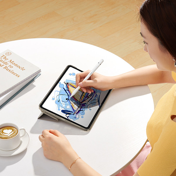 Stylus stylus til iPad med aktiv, udskiftelig Smooth Writing 2 tip + hvidt USB-A kabel