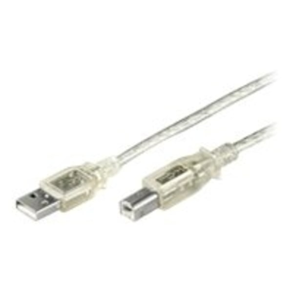 MicroConnect USB 2.0 - USB-kabel - USB (hane) till USB typ B (hane) - 5 m - transparent