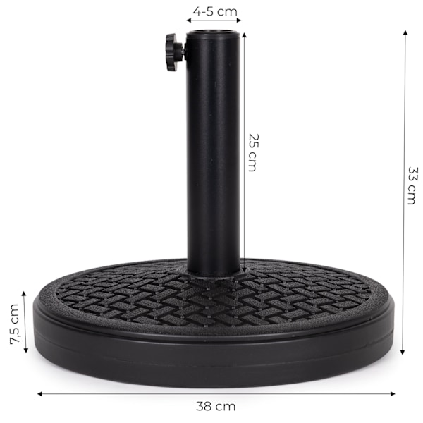 Puutarhan ja terassin sateenvarjon kantavuus on 12kg