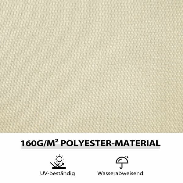 Sidepaneler til pavillon, 4 stk., 3x3m, cremefarvet, UV- og vandafvisende