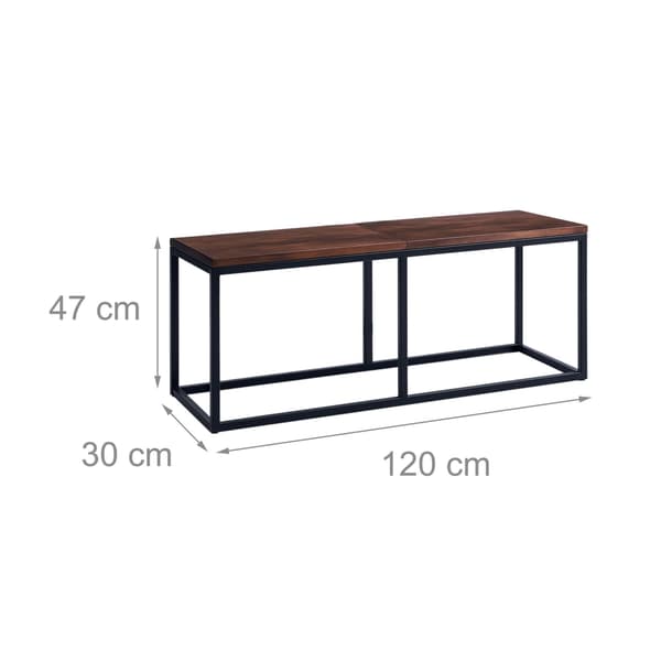 Industriel spisebænk, 120 cm, plads til 2