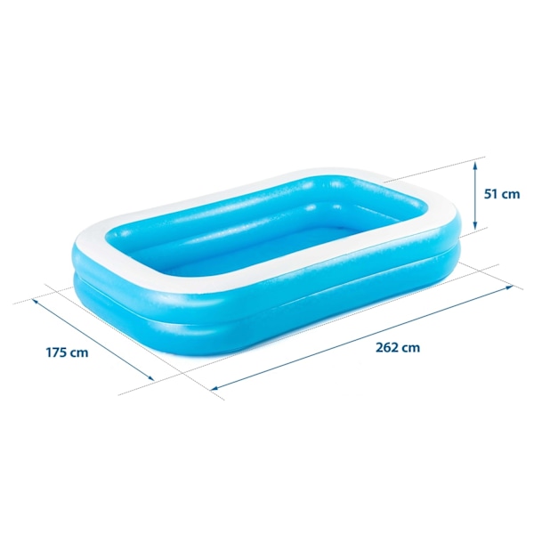 Uppblåsbar familjepool 262 x 175 x 51 cm Bestway 54006