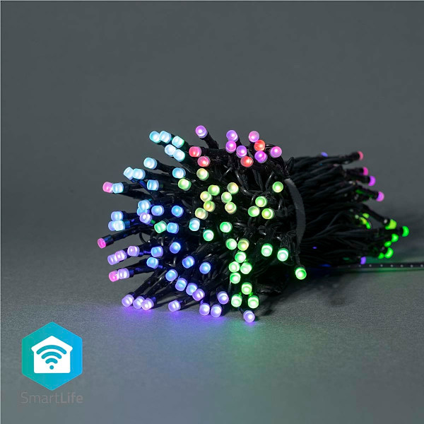 SmartLife Jouluvalot | Nauha | Wi-Fi | RGB | 168 LED's | 20.0 m | Android™ / IOS musta
