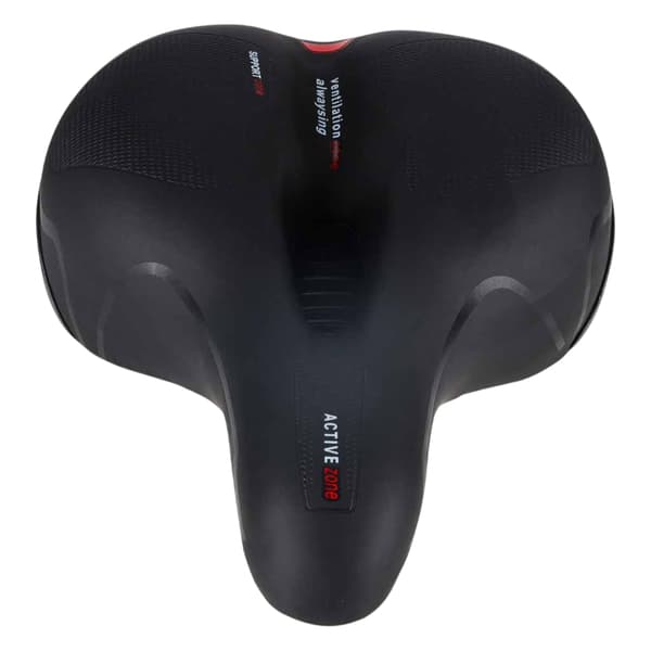 Cykelsadel, Bred skum, Reflekterende, Ventileret