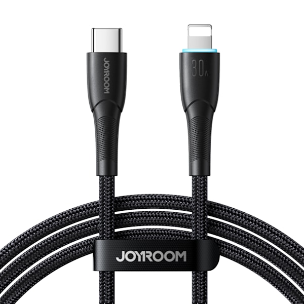 Kabel til iPhone Starry Series USB-C - Lightning 30W 1m sort