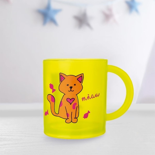 Färgglad Kattmugg för Barn - Mikrovågsugnssäker