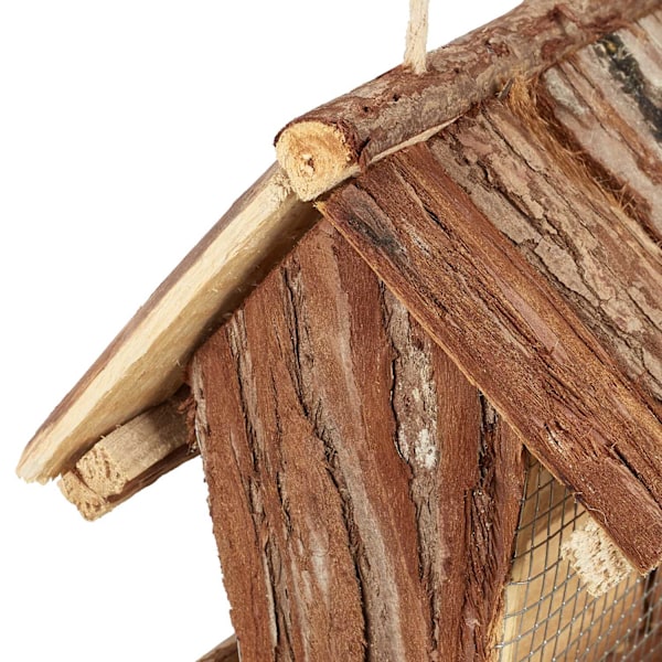 Fuglefoderautomat med bark
