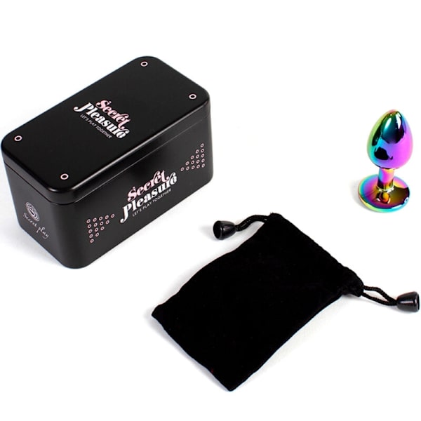 Secretplay - Metallinen Butt Plug Rainbow Pieni koko 7 cm