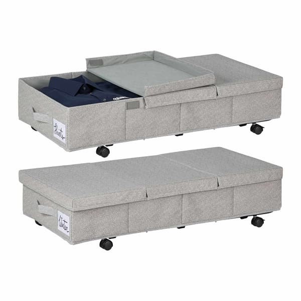 Underbäddslådor med hjul, 2-pack