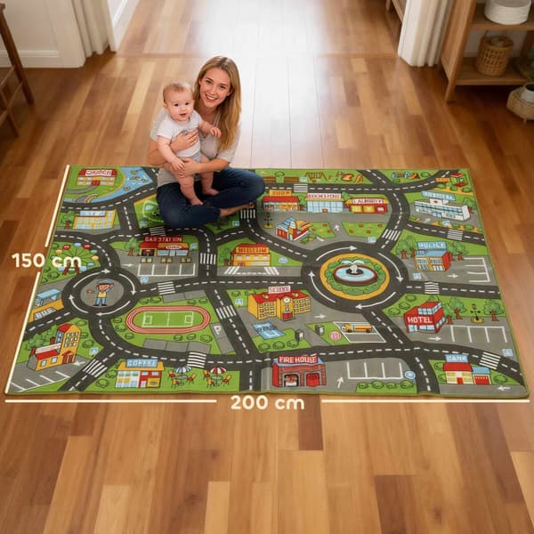 Babylekmatta, halkfri, 200x150 cm, stadsdesign