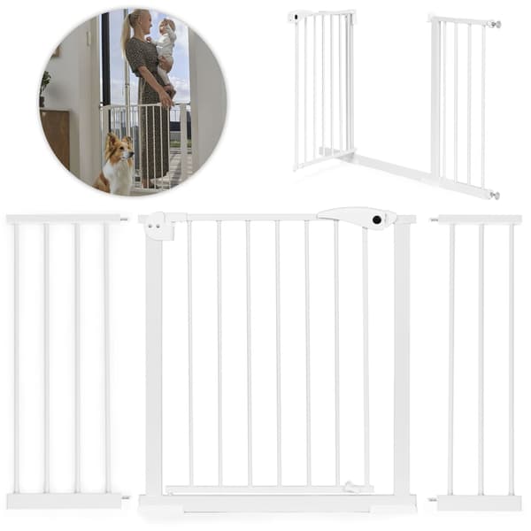 Sikkerhedslåge til Trapper & Døre, 74-132 cm, Stål, Hvid