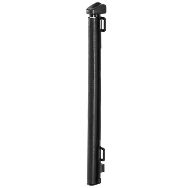 Udtrækkelig babygitter, 1430 mm bred, låsbar net, sort