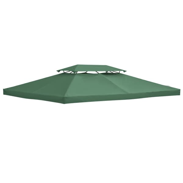 Erstatningstag Lysthustag Til Havepavillon, Polyester, 3X4M, Grøn