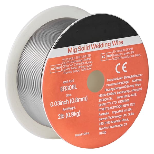 Rustfri MIG-svejsetråd ER308L 0,8 mm, 0,9 kg