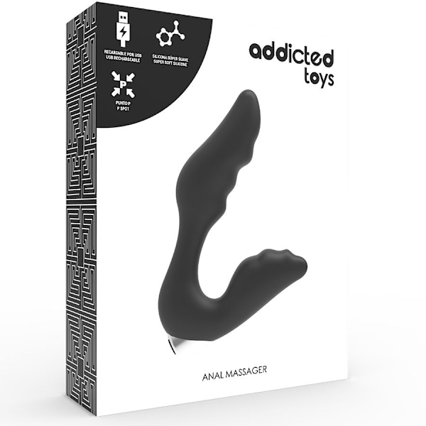 Addicted Toys - Prostatic Vibrator Genopladelig Model 6 - Sort