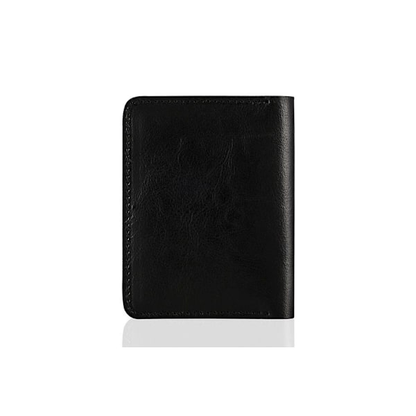 Tunn läder plånbok för män SOLIER SW10 SLIM BLACK