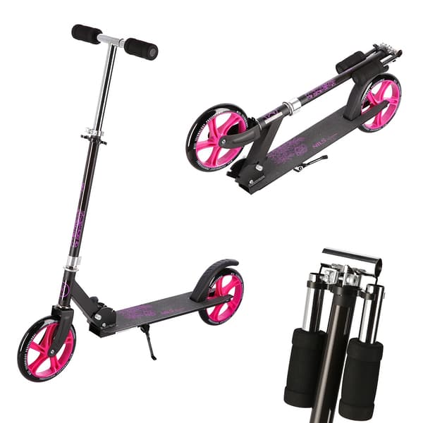 Rosa sparkcykel, justerbar höjd, lätt