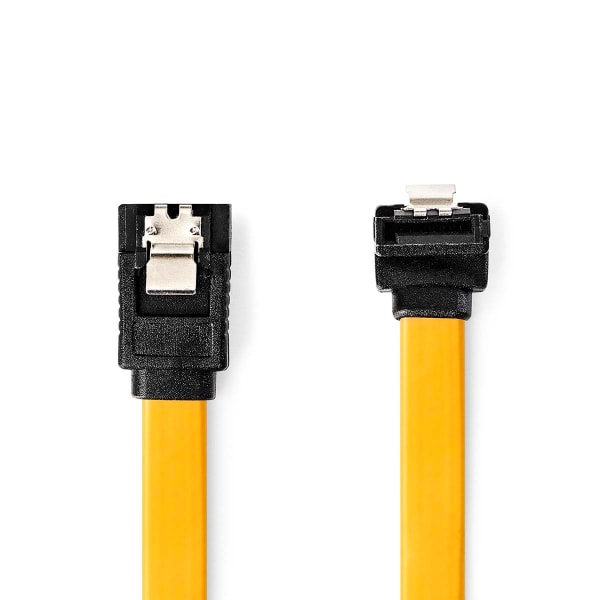 SATA kabel | 6 Gbps | SATA 7-Pin Hun | SATA 7-Pin Hun | Nikkelplateret | 1.00 m | Fladt | PVC | Gul | Plastikpose