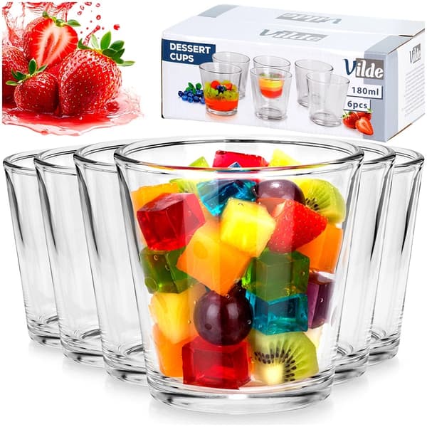 Dessertglassæt, 180 ml, 6 dele