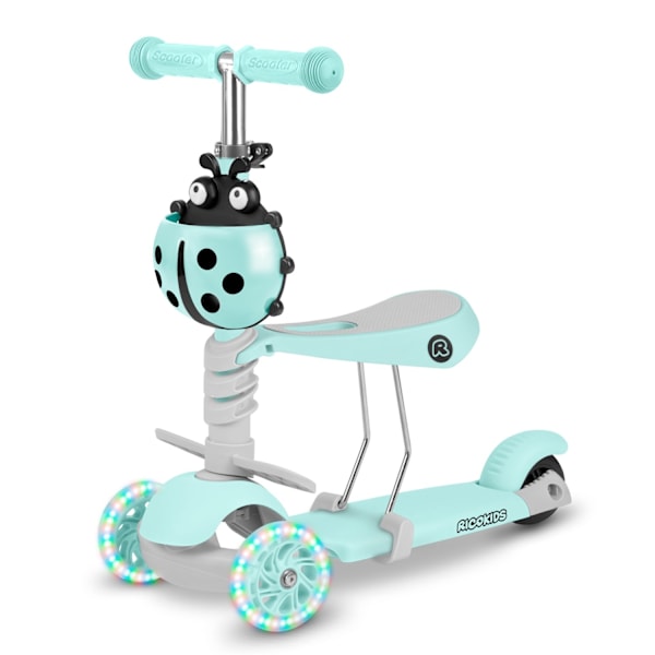 Trehjulig sparkcykel Ricokids Buggy - Mintgrön
