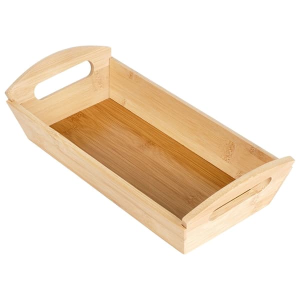 Bambuinen leipäkori kahvoilla, 29x14x7,5 cm