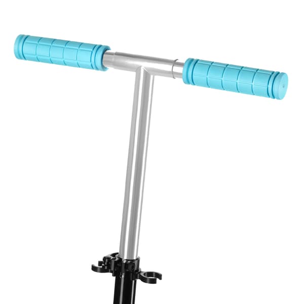 Svart sparkcykel, hopfällbar, lätt design