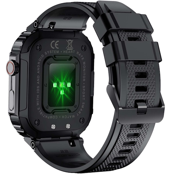 SWC-191B Bluetooth SmartWatch syke-, verenpaine- ja veren happitunnistimella ja soittotoiminnolla