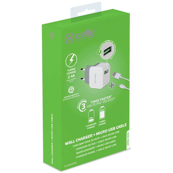 USB-laddare MicroUSB 2,4A