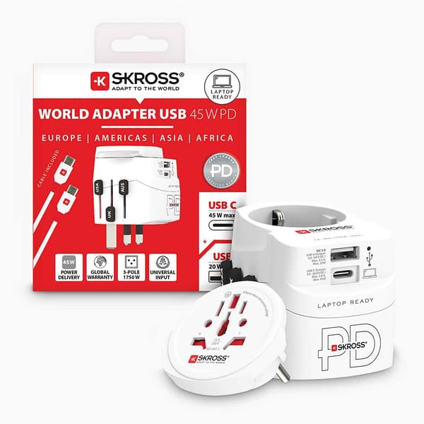 Reseadapter med 45W USB-C snabbladdning