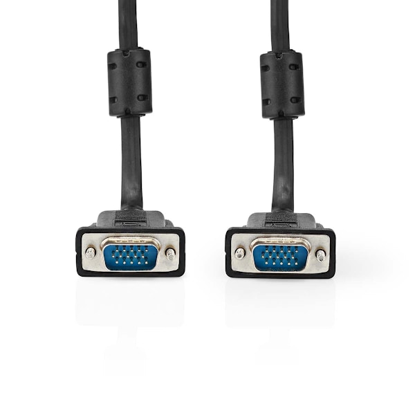 VGA-kabel | VGA Hane | VGA Hane | Nickelplaterad | Maximal upplösning: 1280x768 | 10.0 m | Rund | ABS | Svart | Label