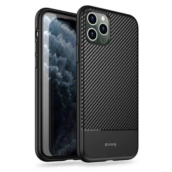 Crong Prestige Carbon Cover - Beskyttelsescover til iPhone 11 Pro (sort)