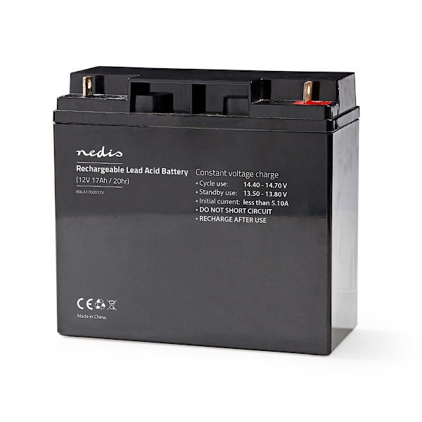 Genopladeligt blybatteri | Bly-syre | Opladningsbar | 12 V | 17000 mAh