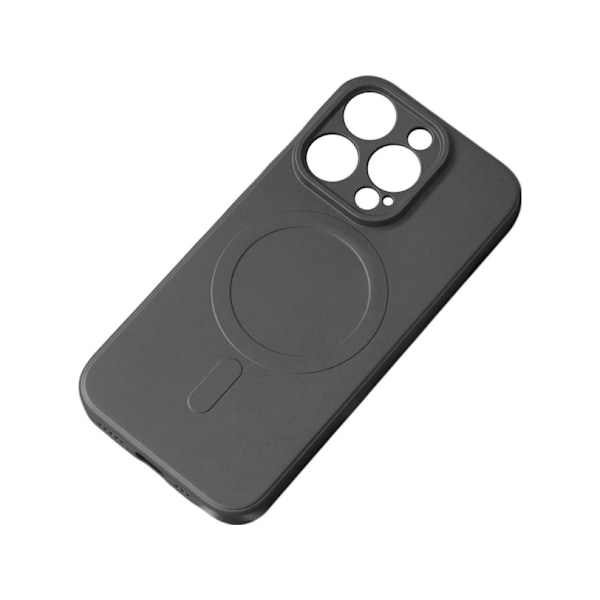 MagSafe kompatibelt silikone etui til iPhone 15 Silikone etui - Sort