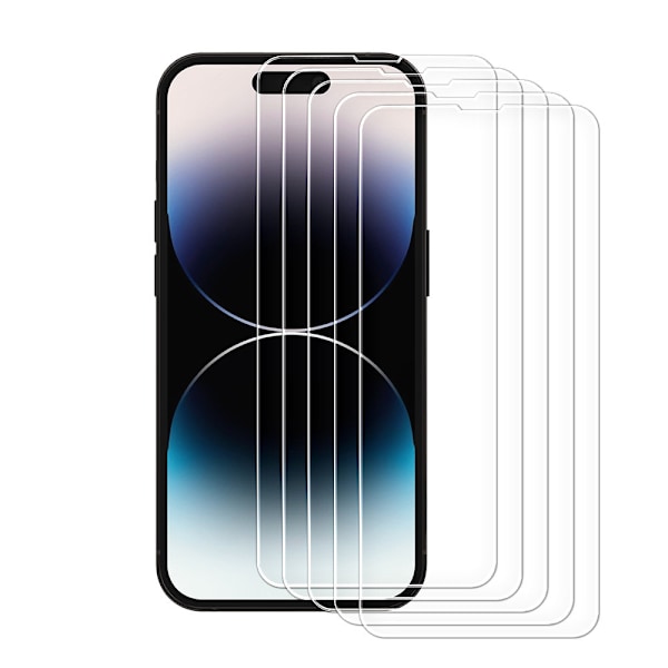 9H karkaistu lasi iPhone 14:lle, koko näyttö Knight 2.5D FS TG SET 5 kpl.
