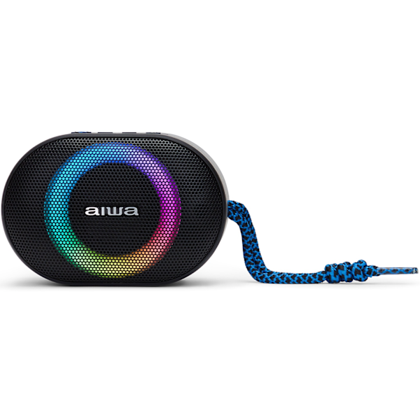 Bluetooth højttaler IPX6 RGB belysning Sort, Blå