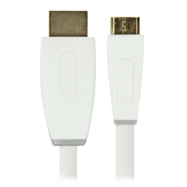 High Speed HDMI Kabel med Ethernet HDMI Kontakt - HDMI Mini Hane 1.00 m Vit