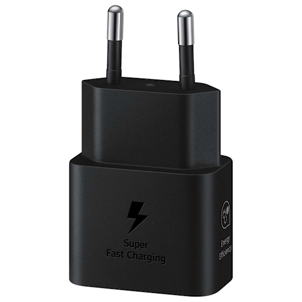 Samsung GaN 25W SFC väggladdare med USB-C kabel, svart
