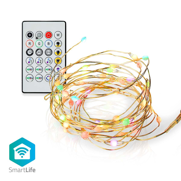 SmartLife LED-Remsa | Wi-Fi | Flerfärgad | SMD | 5.00 m | IP20 | 2700 - 6500 K | 400 lm | Android™ / IOS