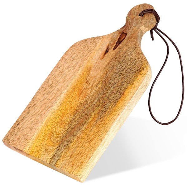 Skære- og serveringsbræt i træ 19,5x10 cm