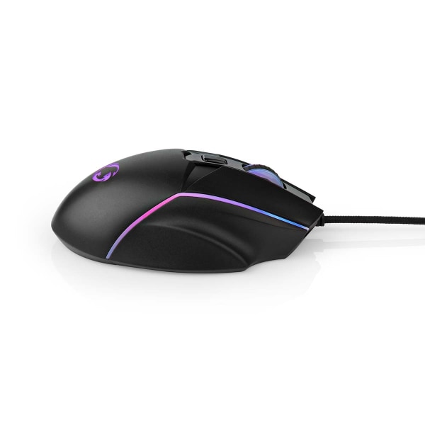 Gaming Mouse | Kabel | 800 / 1200 / 2400 / 3200 / 4800 / 7200 dpi | Justerbar DPI | Antal knapper: 6 | Højrehåndet | 1.50 m | LED