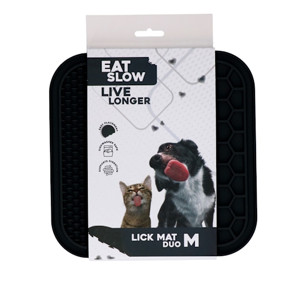 Spis Langsomt Lev Længre Lick Mat Duo M Grå